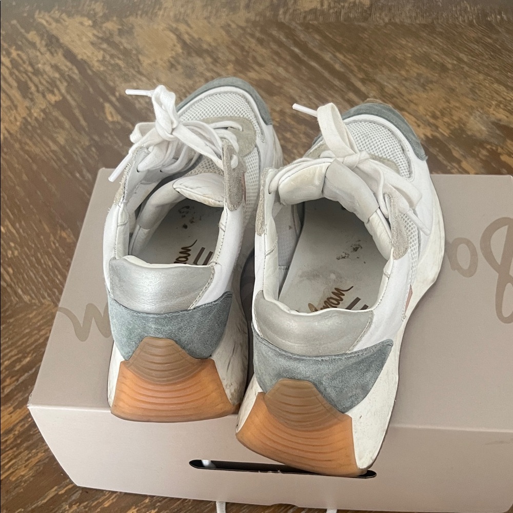 Sam Edelman White and Gray Sneakers - Picture 3 of 4